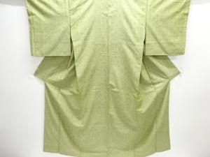 縞に絣柄織り出し手織り紬着物